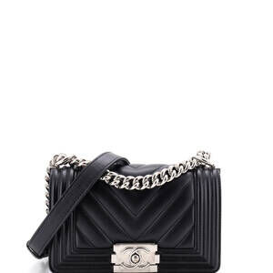 Chanel Small Boy Flap Bag Chevron Lambskin